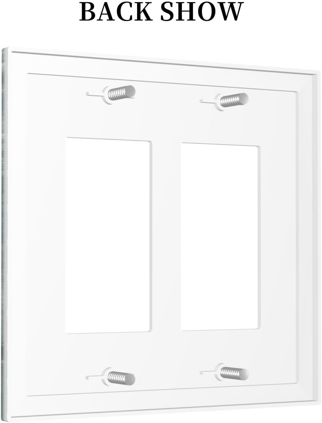 Decorative Outlet Covers Rustic Teal Daisy Floral Flowers Butterfly Wood Grain 2 Gang Double GFCI Rocker Electrical Wall Panels Light Switch Cover Plate for Bathroom Bedroom Decor