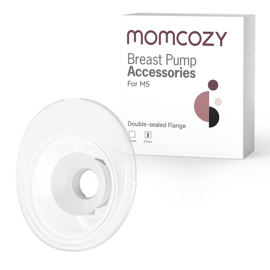 Momcozy Double-Sealed Flange 27mm Compatible with Momcozy M5 Breast Pump. Original M5 Breast Pump Replacement Accessories, 1PC (27mm)