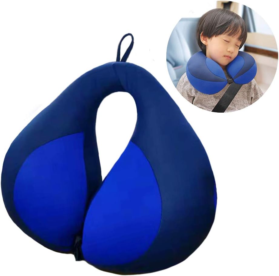 MOOB Car Seat Pillow for Toddlers,Helps Support Head and Neck,Helps Support Head and Neck Comfortably Designed for Head, Neck, and Chin Support - Gifts for Toddler/Child/Kids,Yellow +Blue