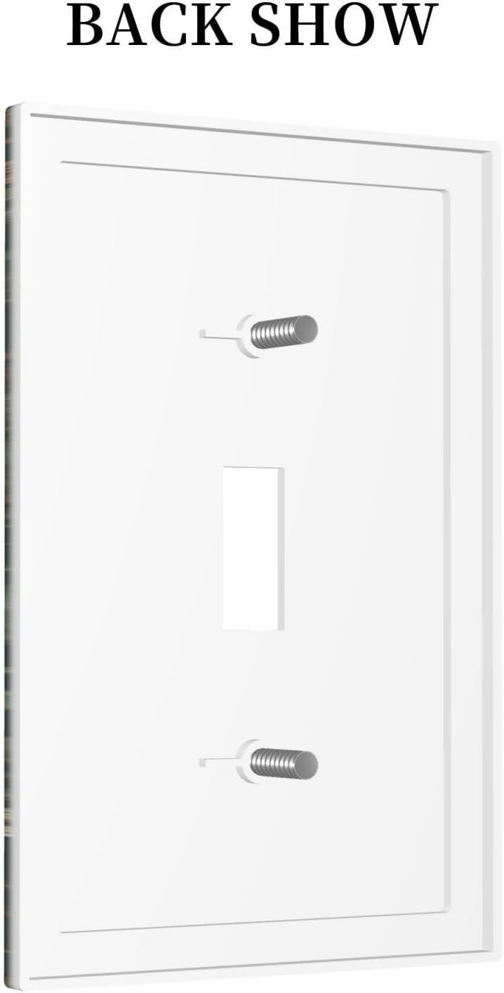 Decorative Light Switch Cover Vintage Morris Colorful Flower Green Leaf 1 Gang Single Toggle Device Electrical Faceplate Switchplates Decorator Outlet Wall Plate For Bed Room Living Room