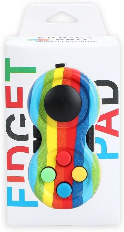 mao&mao Fidget Pad Toys with 8 Fidget Functions Stress Reducer Depression Pad Control Fidget Pad with Fidget Buttons Hand Shank Cube Dice Toy for Kids Adults Stress Relief ADD,ADHD,Autism