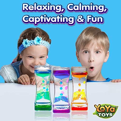 YoYa Toys Liquimo - Calming Liquid Motion Bubbler - 3 Pack - Toys for Kids and Adults - Hourglass Bubbler Timer - Handheld Game - Toys for Autistic Children