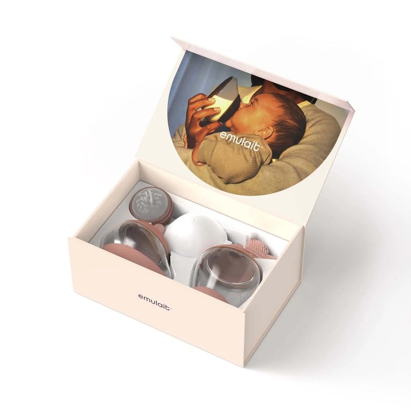 Baby Bottle Starter Kit Includes 2 Bottles 2 Nipples 2 Caps 2 Lids 2 Responsive Flow Valves, Cleaning Brush - Medium - Shape 3-RFV