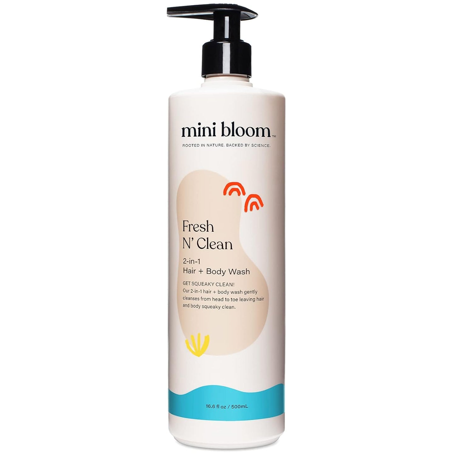 Fresh N’ Clean 2-in-1 Hair + Body Wash | Shampoo Sulfate-Free | Baby & Kid Safe | Gently Cleanses Head to Toe w/Aloe leaf, Chamomile extract, Lavender & Botanicals 16.6 oz