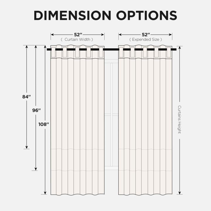 Joydeco 84 Inch Black Curtains 2 Panels Set, Blackout Curtains for Bedroom, Room Darkening Drapes for Living Room Window Rod Pocket Back Tab (W37 x L84 Inch, Black)