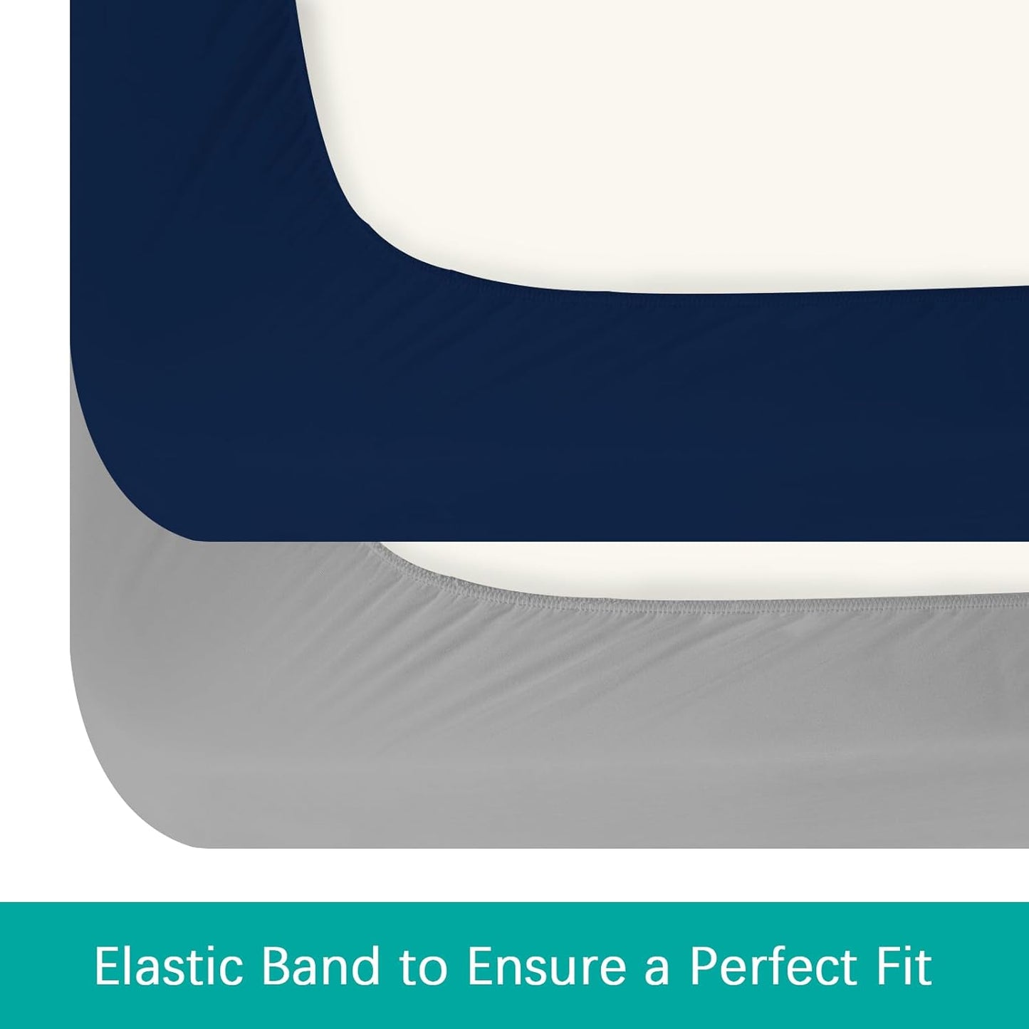 Biloban Mini Crib Sheets Fitted Waterproof 38'' x 24'', 2 Pack Mattress Protector Cover Fits for Dream on Me/Newton Mini Crib Mattress, Portable Sheet for Boys & Girl