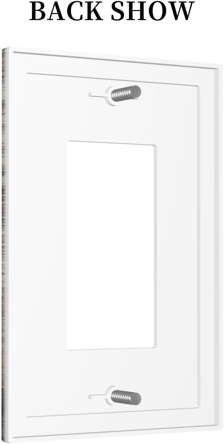 Decorative Outlet Covers Rustic Wood Country Barn Texas Star On Teal 1 Gang Single Rocker Light Switch Cover Plate Wall Plates Gfci Faceplate For Farmhouse Cabin Decor