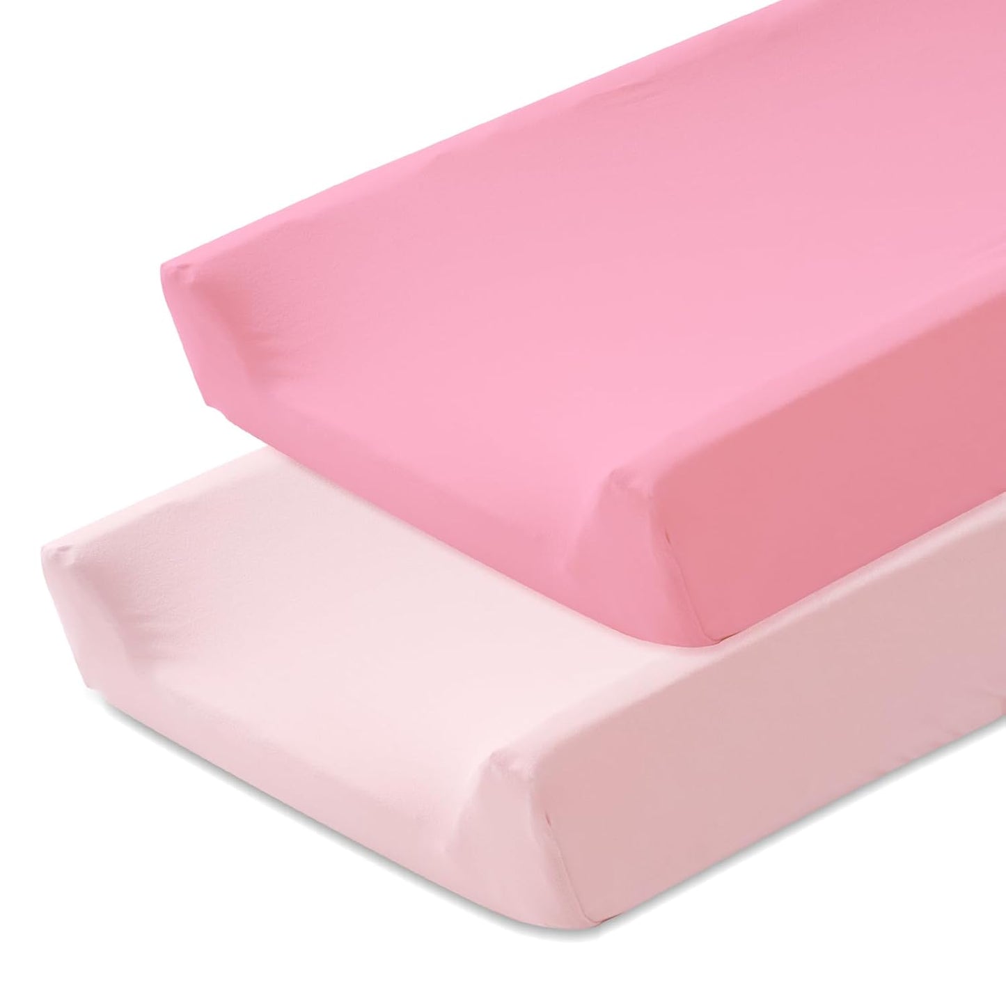 Changing Pad Cover (2-Pack) for Baby Girls Boys, Soft Fitted Diaper Changing Table Covers, Nursery Sheets Liner