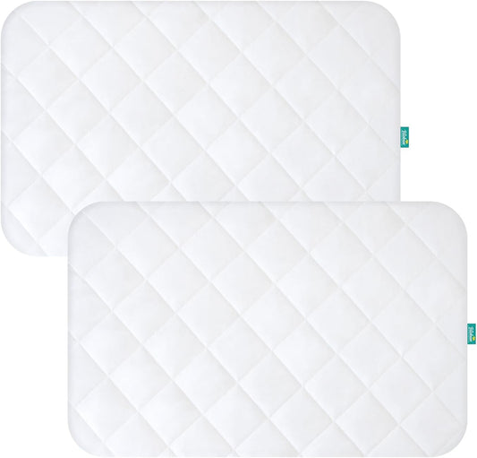 Mini Crib Mattress Protector Sheets Fitted Waterproof Mini Crib Mattress Protector Pad Cover White 2 Pack Quilted 38" x 24"