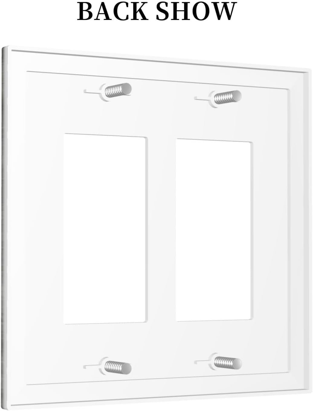 Decorative Outlet Covers Farmhouse Rustic Grey Barn Door Wood 2 Gang Double GFCI Rocker Electrical Wall Panels Light Switch Cover Plate for Bedroom Cabin Decor