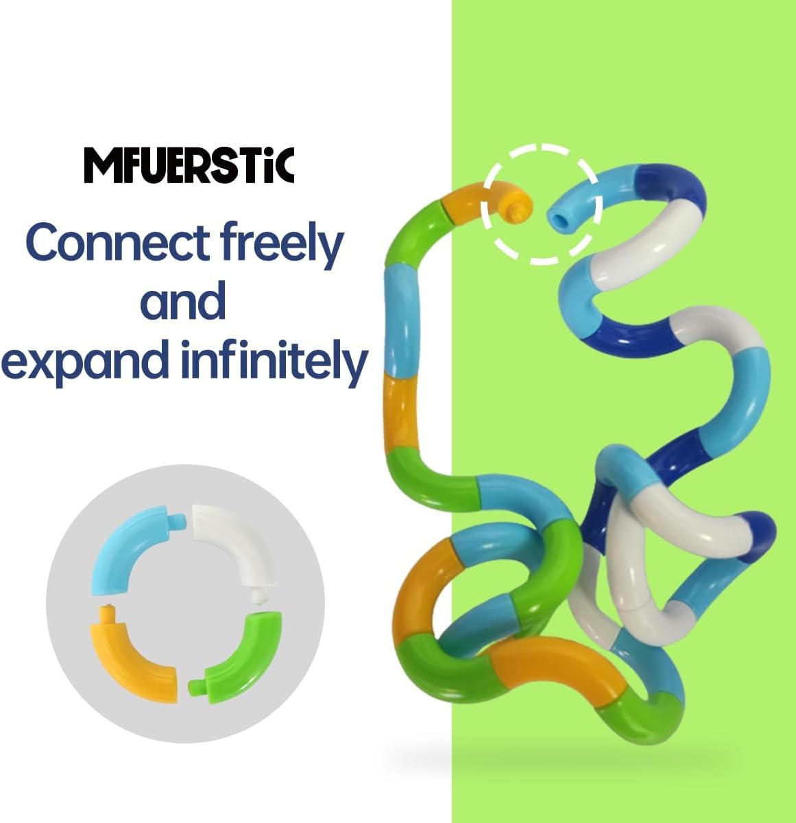 10Pcs Tangles Quiet Fidget Toys for Classroom Kids.Fidgets Toys for Adult Relieve Anxiety and Stress.Brain Imagination Tools.Gift for Relax Therapy Educational Toy for Adults and Kid.