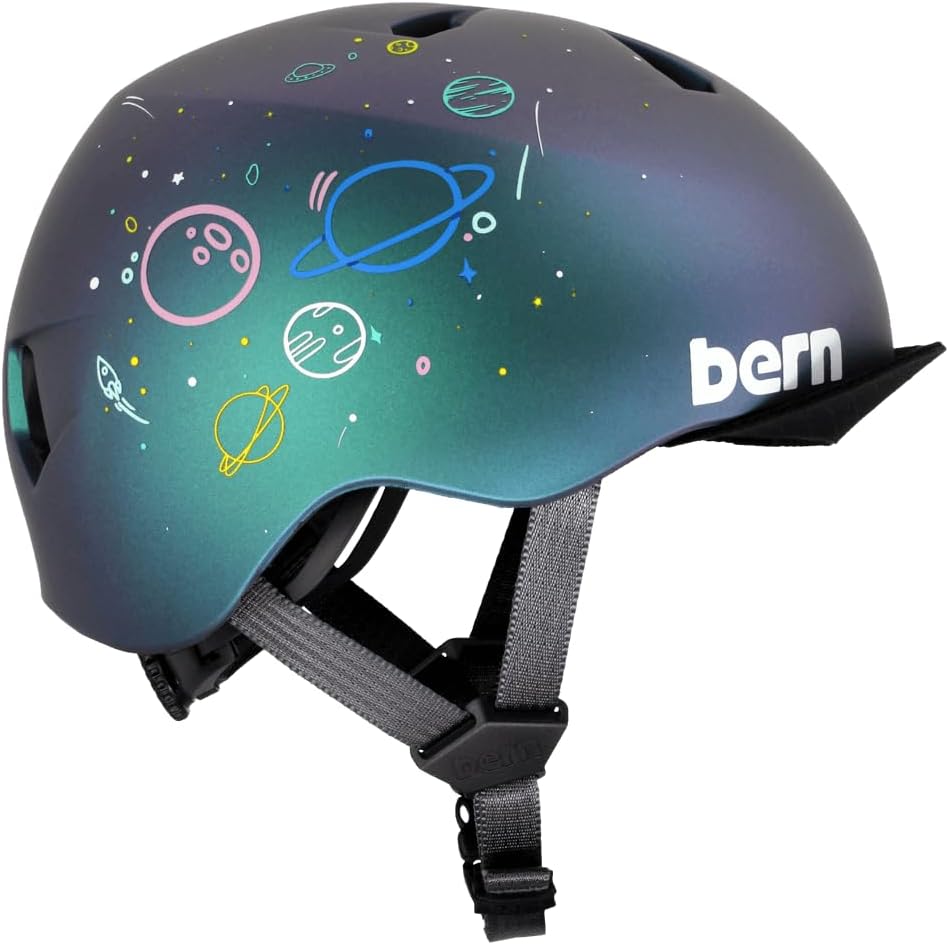 Bern Nino Bike Helmet for Kids, Ages 3-12, Flip Visor, Adjustable fit, Lightweight, CPSC Safety Certified