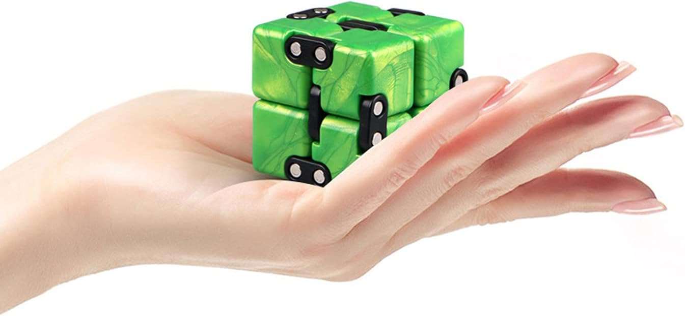 Magic Crazy Cube Stress & Anxiety Relief Toy Killing Time Fidget Toy for Kids Adults ADD ADHD (Green)
