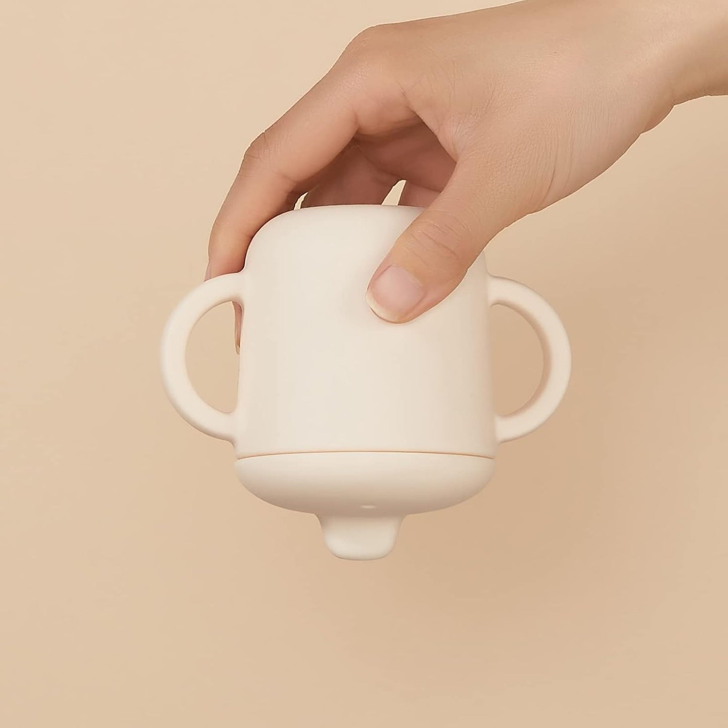 Silicone Sippy Cups for Baby 6 Months+, Leak Proof 5oz, Microwavable for 1+ Year Old (Gray)