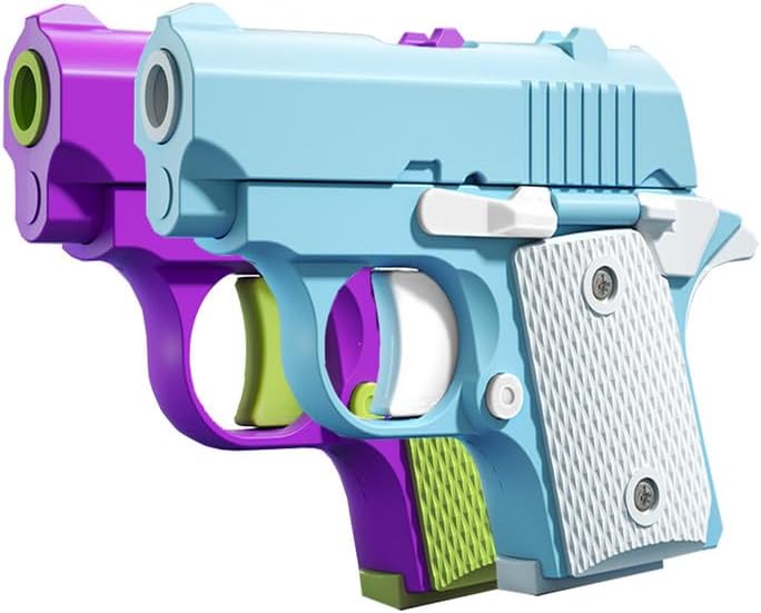 Easter Basket Stuffers,1911 3D Printed Small Pistol Toys, Stress Relief Pistol Toys for Adults, Suitable for Relieving ADHD, Anxiety,Easter Fillers Easter Gifts for Boys(2pcs-A)