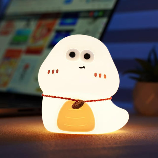 Cute Night Light, Squishy Silicone Snake Nursery Night Lamp for Kids,Kawaii Bedside Nightlight with 7 Colors 3 Levels Dimmable Tap Control Rechargeable Nightlights as Gifts and Room Decor
