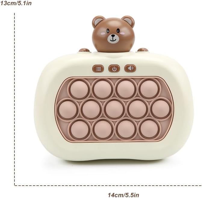 Fast Push Game | Light Up Fidget Toy | 2024 Upgraded Fast Push Game Pop Fidget Toys for Kids, Educational and Memory Growth | Speed Push Pop Game, Push Game Fidget Toy by AVBVCV(Bear)