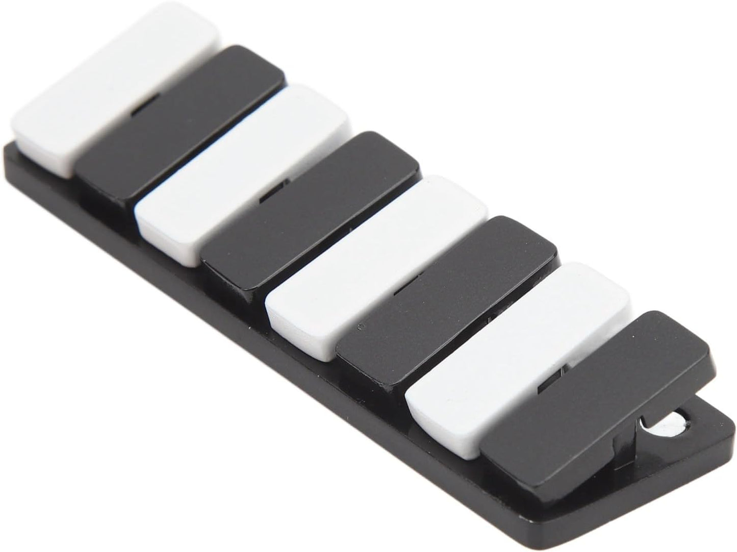 Fidget Slider Toy, Piano Key Haptic Clicker Toy, Alloy Metal Poker Push Card Fidget Slider Toy, Mini Slide Toys Compact Fidget Slider Toys (Black)