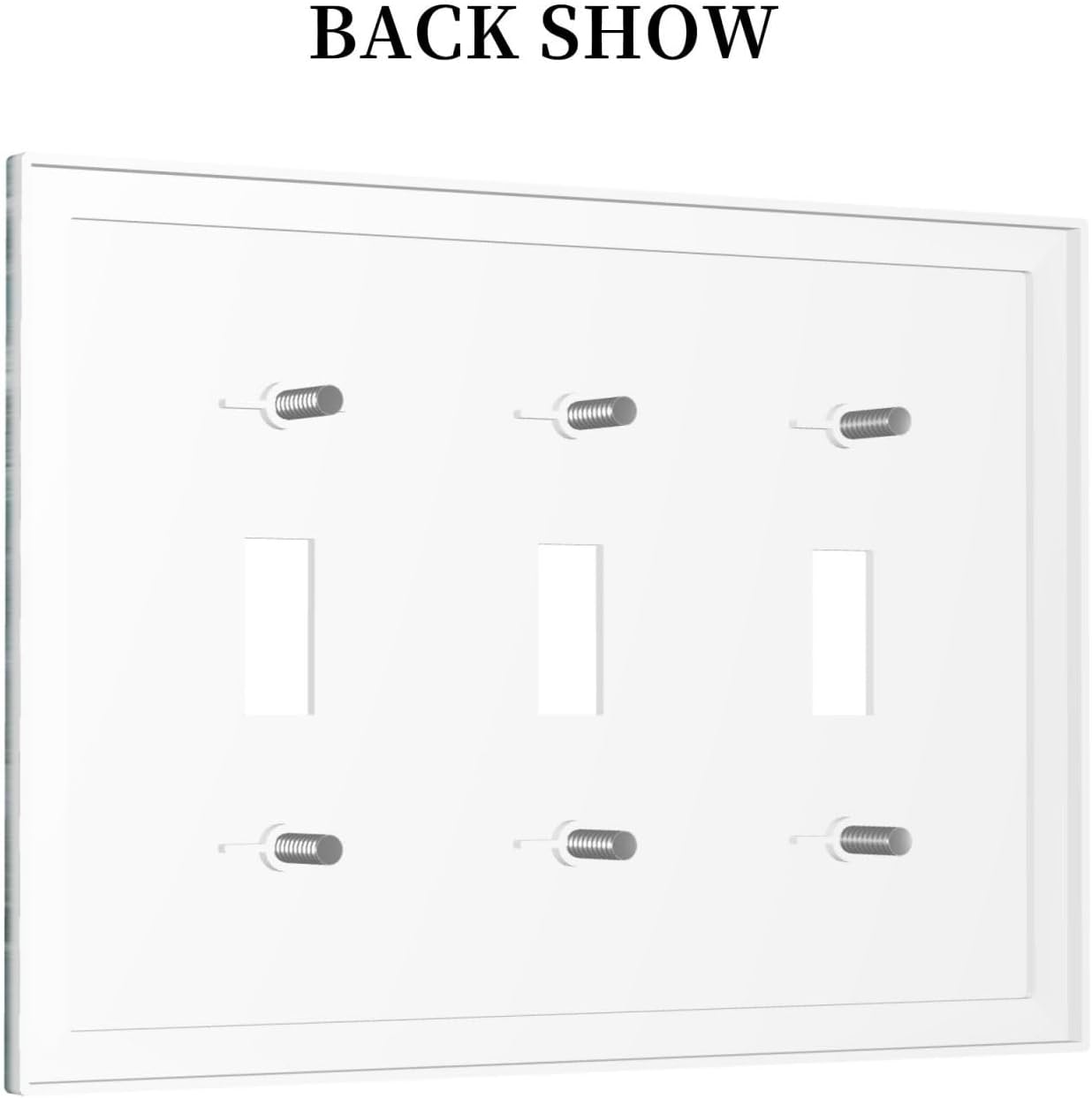 Decorative Switch Plates Rustic Teal Daisy Floral Flowers Butterfly Wood Grain 3 Gang Wall Plate Triple Toggle Light Switch Cover Faceplate Electrical Wall Panels for Bathroom Bedroom Decor