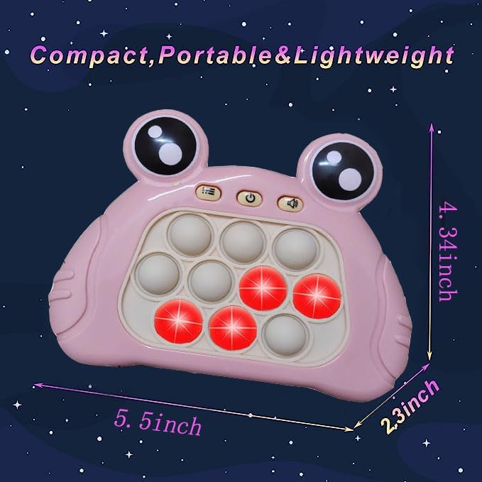 Pop It Fidget Toys Fast Push Game Handheld Game Puzzle Game for Kids 3-12 Birthday Gifts ，Sensory Fidget Toys for Kids and Adult（Pink）