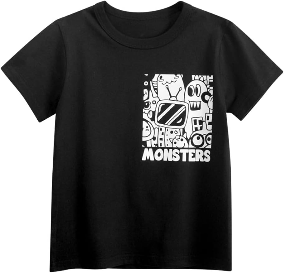 Boys' 4-Pack Excavator Short Sleeve Crewneck T-Shirts Top Tee Size 2-7 Years Toddler Boys' Value Pack Cotton T-Shirt