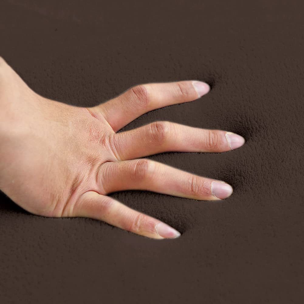 Loartee Coral Velvet Crawling Rug (6'8"x 6'8", Coffee) for Toddler Children Play Area Rug Yoga Mat Exercise Pad Carpet