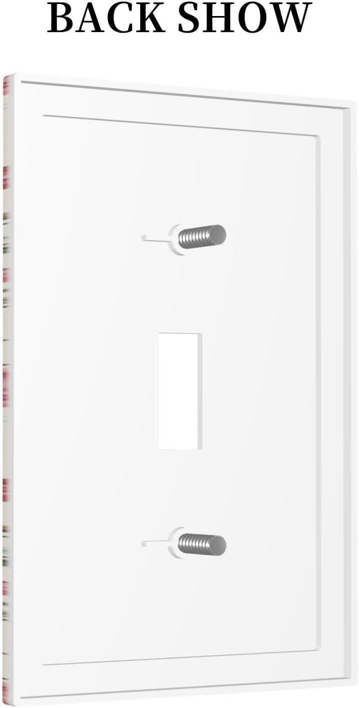 Decorative Light Switch Cover Vintage Flowers Rose Leaf Bird Butterfly 1 Gang Single Toggle Device Electrical Faceplate Switchplates Decorator Outlet Wall Plate for Bedroom living Room Decor