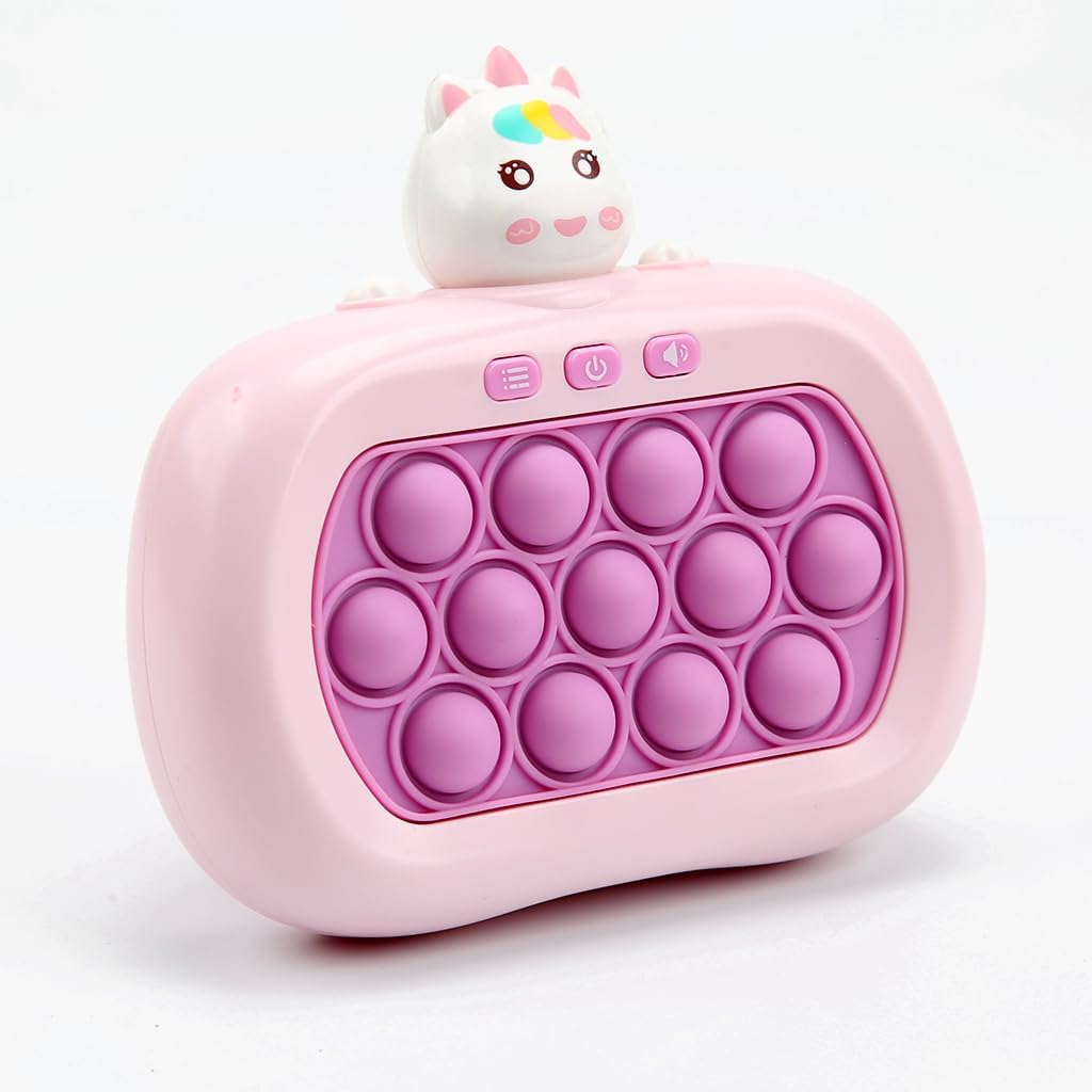 Fast Push Game | Light Up Fidget Toy | 2024 Upgraded Fast Push Game Pop Fidget Toys for Kids, Educational and Memory Growth | Speed Push Pop Game (Unicorn)