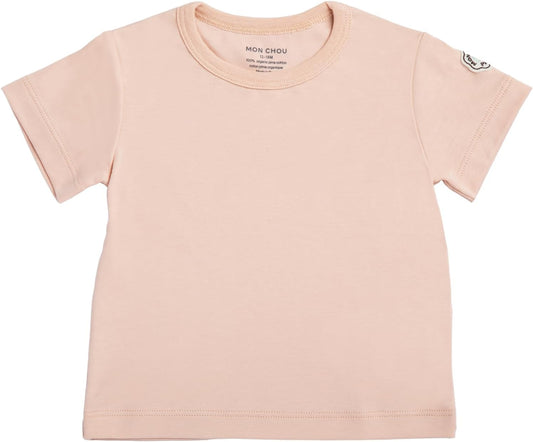 Mon Chou Premium Short Sleeve Shirt - Ultra Soft, 100% Pima Cotton Crew Neck Baby T Shirts - Organic Cotton Baby Clothes