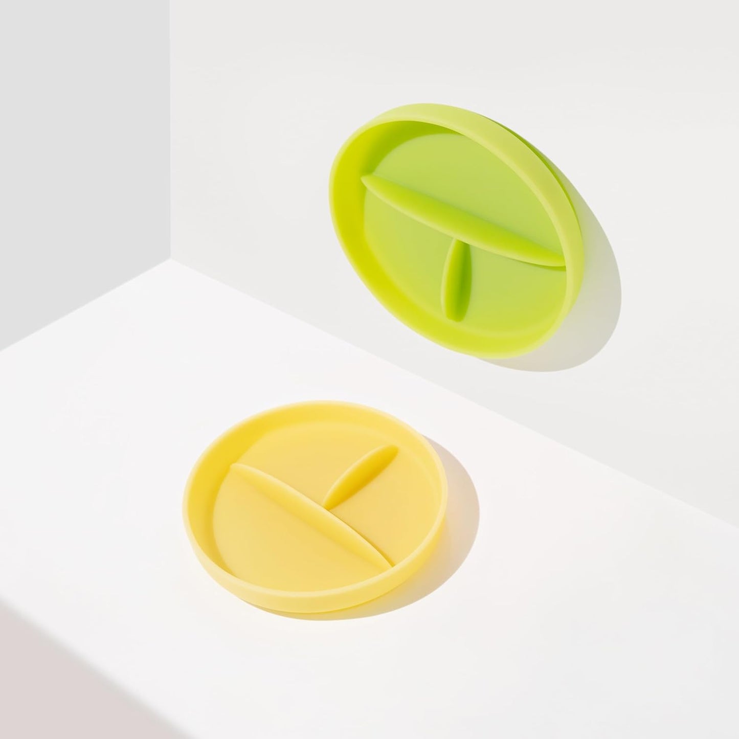 Olababy 100% Silicone Suction Plate | Toddler Plates with Suction | Divided Plates for Kids | Self Feeding Baby Essentials | Baby Registry Must Haves | Microwave Dinner Plates (Coral)