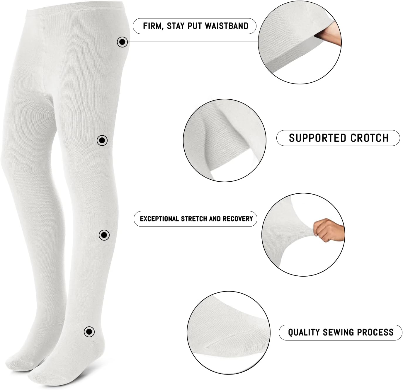 Kids, Girls thin Ribbed Cotton tights, Comfy, Soft Flat Tights Made from Breathable cotton| Great Tights For Uniform,