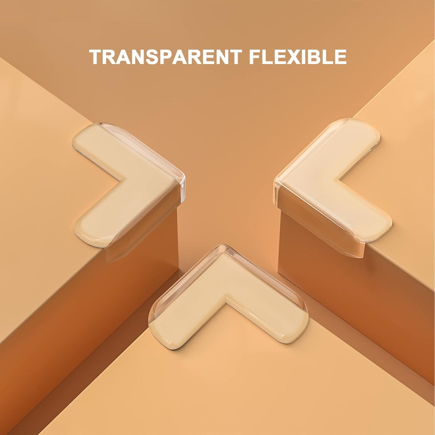 HOMREALM Baby Proofing 20 Pack Corner Guards Furniture Corner & Edge Safety Bumpers Corner Covers Protectors Baby Proof Bumper & Cushion to Cover Sharp Furniture & Table Edges (L Shape)