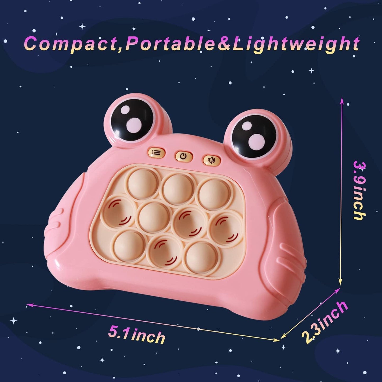 Quick Push Console with Instant Sound Feedback | Handheld Fast Speed Pushing Game | Pop The Target Interactive Educational Sensory Fidget Toy for Kids Adults | Fun Toy for Children 3-12