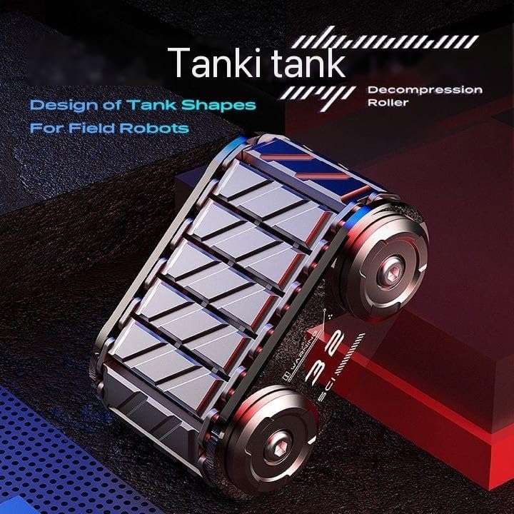 Tank Fidget Toys Adults-Metal Fidget Roller Relief Stress Slider Toys Comfortable Grip,EDC Fidget Spinner Desk Office Stress Relief Toy, Anxiety Autism ADHD Gifts for Adults