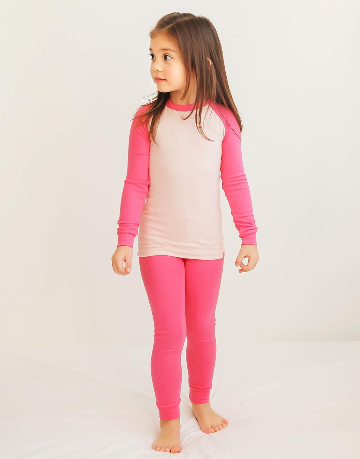 VAENAIT 6M-12Y Toddler Toddler Kids Toddler Girls Boys Soft Comfy Modal Tencel Solid Raglan Sleepwear Pajamas Pjs 2pcs Set