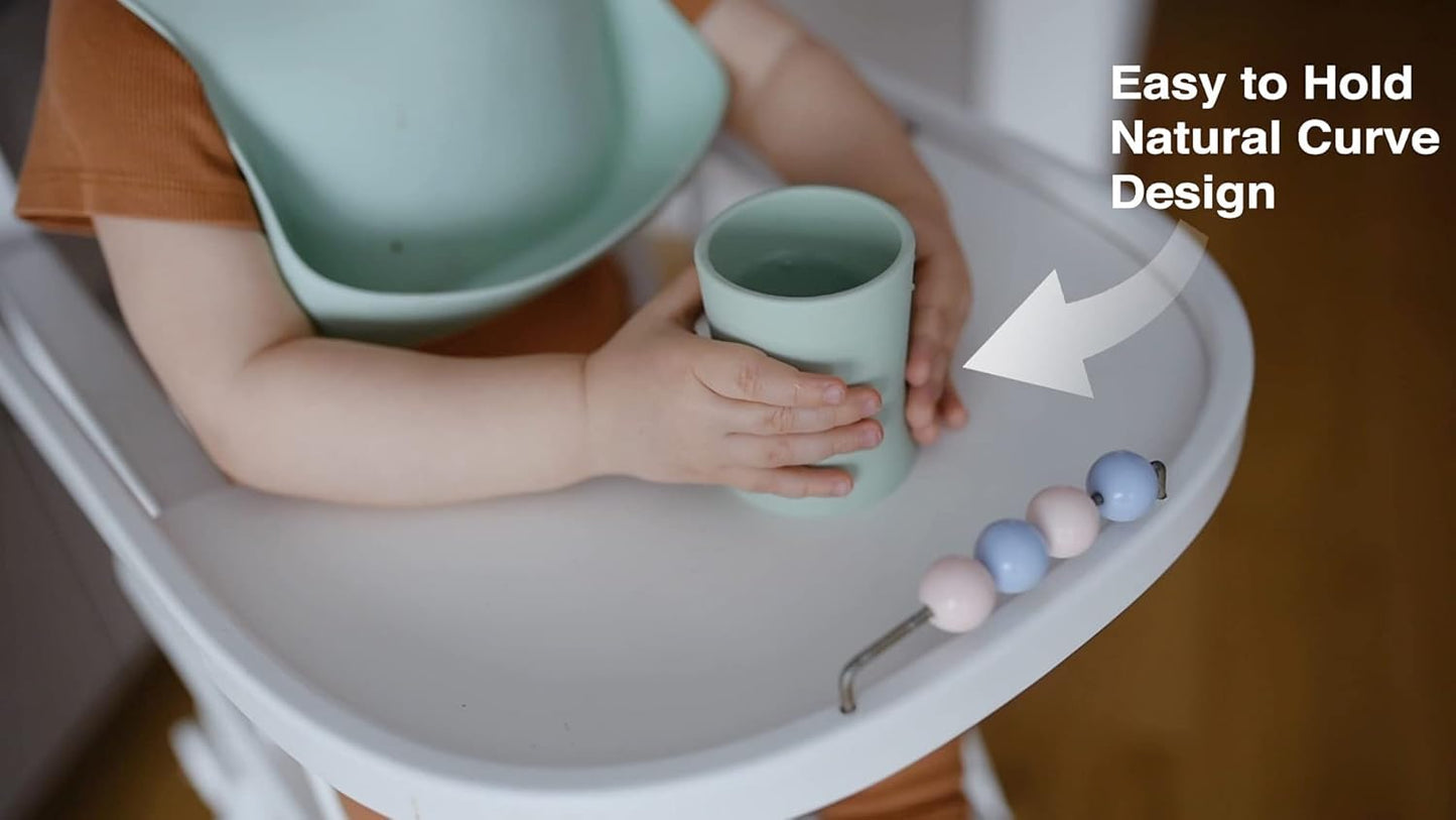 otterlove Silicone Baby & Toddler Training Cup - Pediatric OT Approved - 100% Platinum Pure LFGB Silicone - Unbreakable - Plastic Free - Tiny Cup Perfect for Baby Led Weaning (Woodchuck)