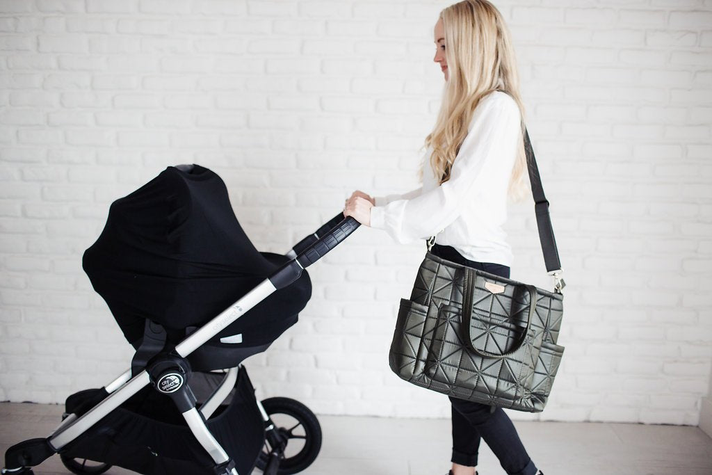 Copper Pearl Multi-Use Cover: Car Seat & Stroller Cover for Sun - Stretchy Fabric, All-Season Use, Stylish Designs, Easy Access for Moms - Midnight