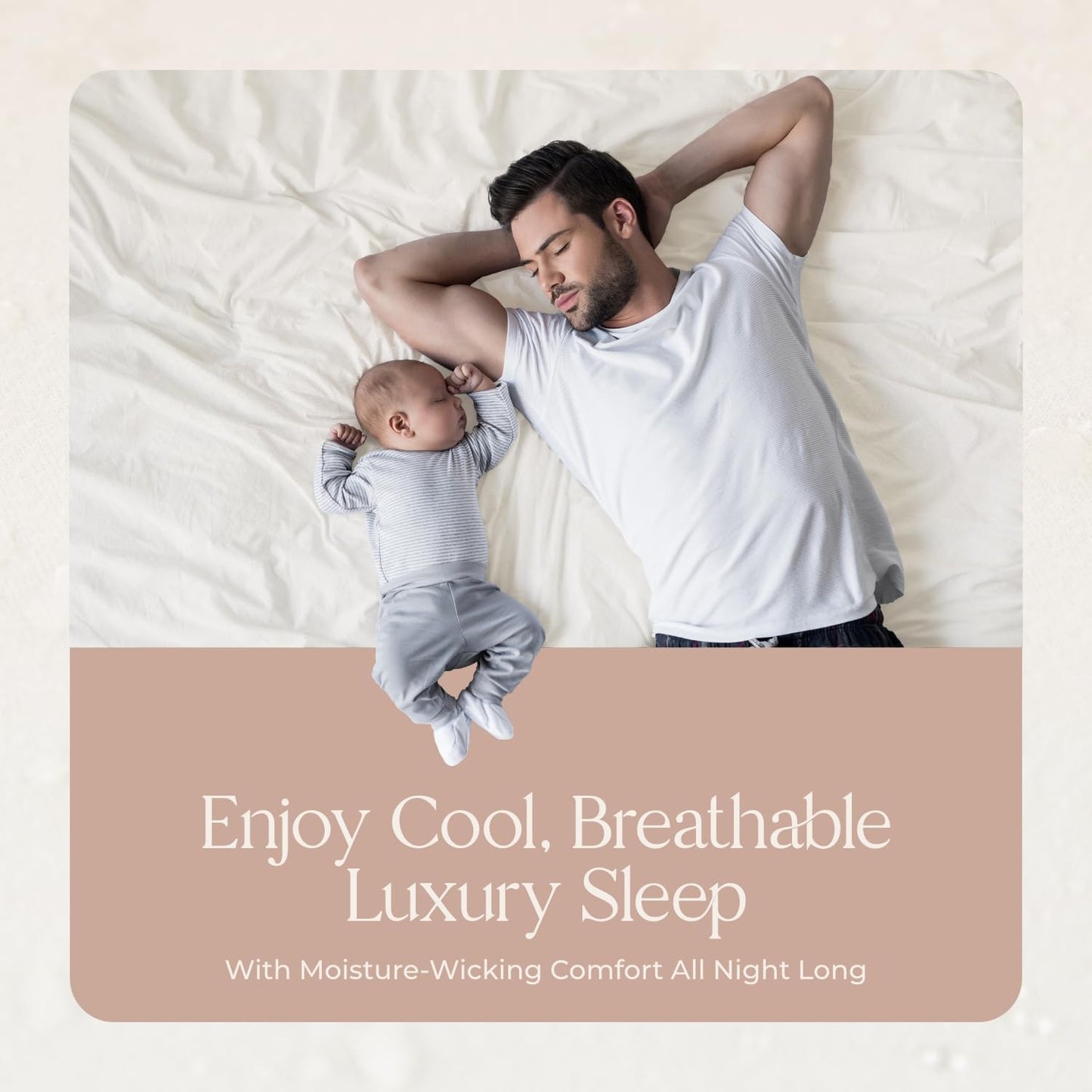 Organic Waterproof Mattress Protector Full Size - 100% Waterproof Mattress Pad with Extra Soft Quiet & Breathable Triple Layer Protection - GOTS Certified Machine Washable Deep Pocket Design (Full)