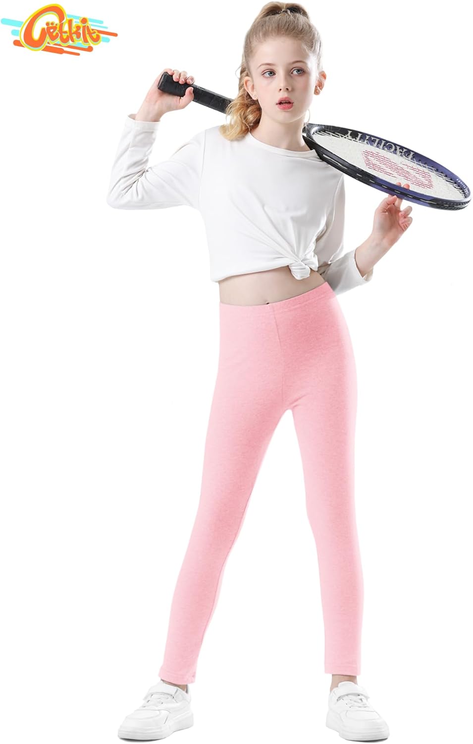 Girls Leggings Cotton Leggings for Toddler Footless Girls Pants Stretchy Baby Girl's Pants Infant Basic Leggings Size 6M -14Y