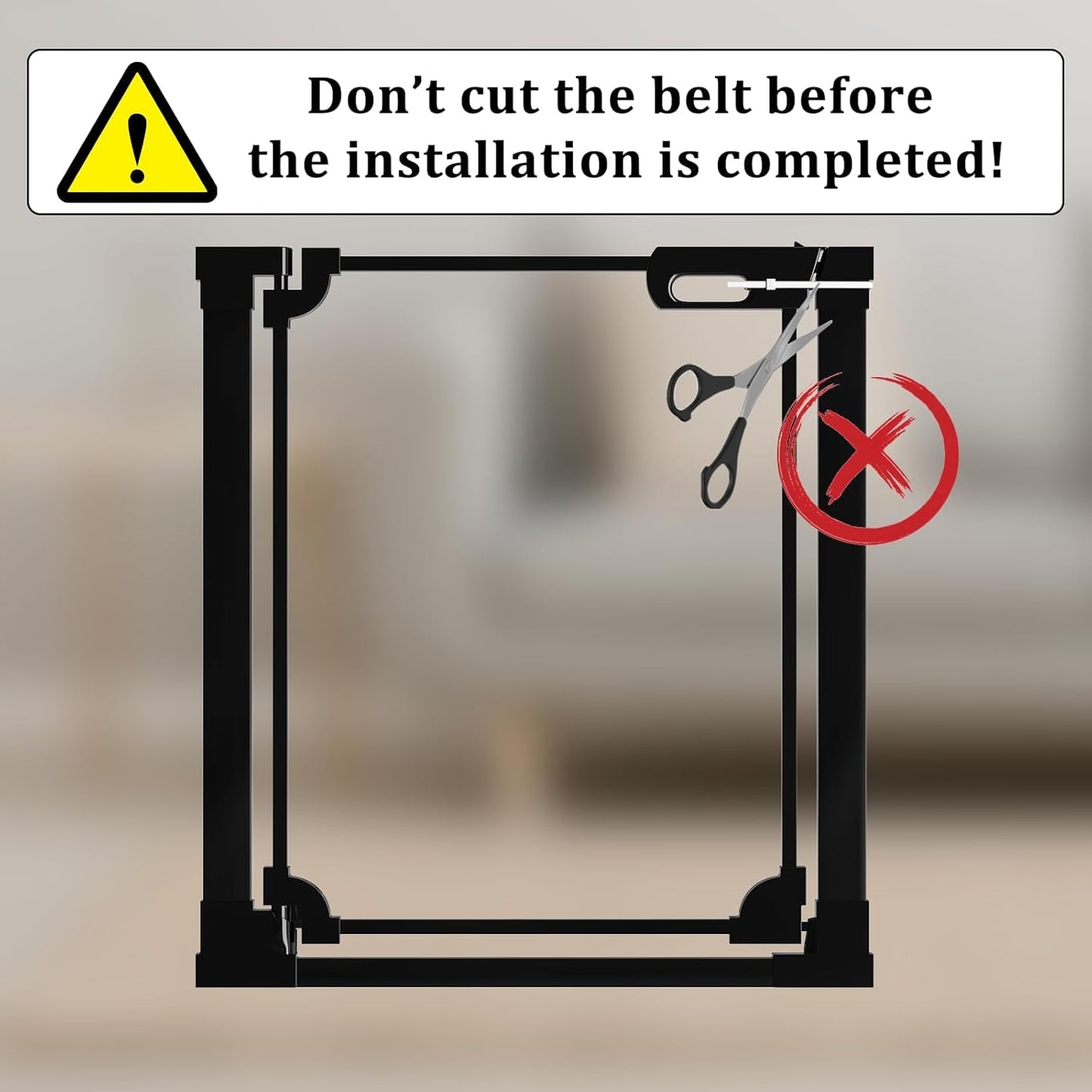 WAOWAO Clear Baby Gate for Stairs Modern Design Acrylic Auto Close Pet Gate, 29.52-47.24" Wide Safety Baby Gate for Doorways,Black Clear Dog Gates Indoor,Hallways,Kitchen