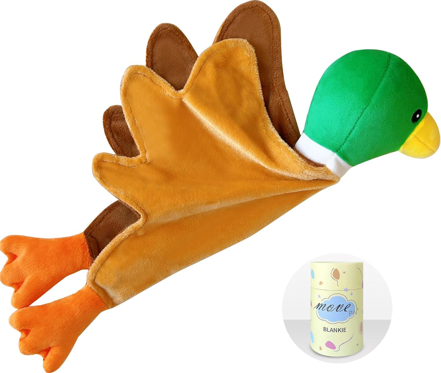 Loveys for Babies, Soft Baby Security Blanket Lovies for Babies, Stuffed Animals Blankie for Newborn Infant with Baby Snuggle Toy, Boys Gilrs Gifts Mallard Security Blanket 16 Inch