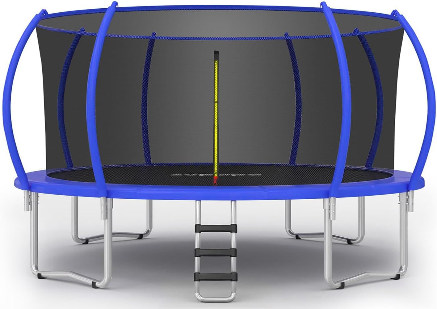 Zupapa 1500LBS Weight Capacity No-Gap Design 16 15 14 12 10FT Trampoline for Kids with Safety Enclosure Net Outdoor Backyards Trampolines with Non-Slip Ladder for Children Adults Family