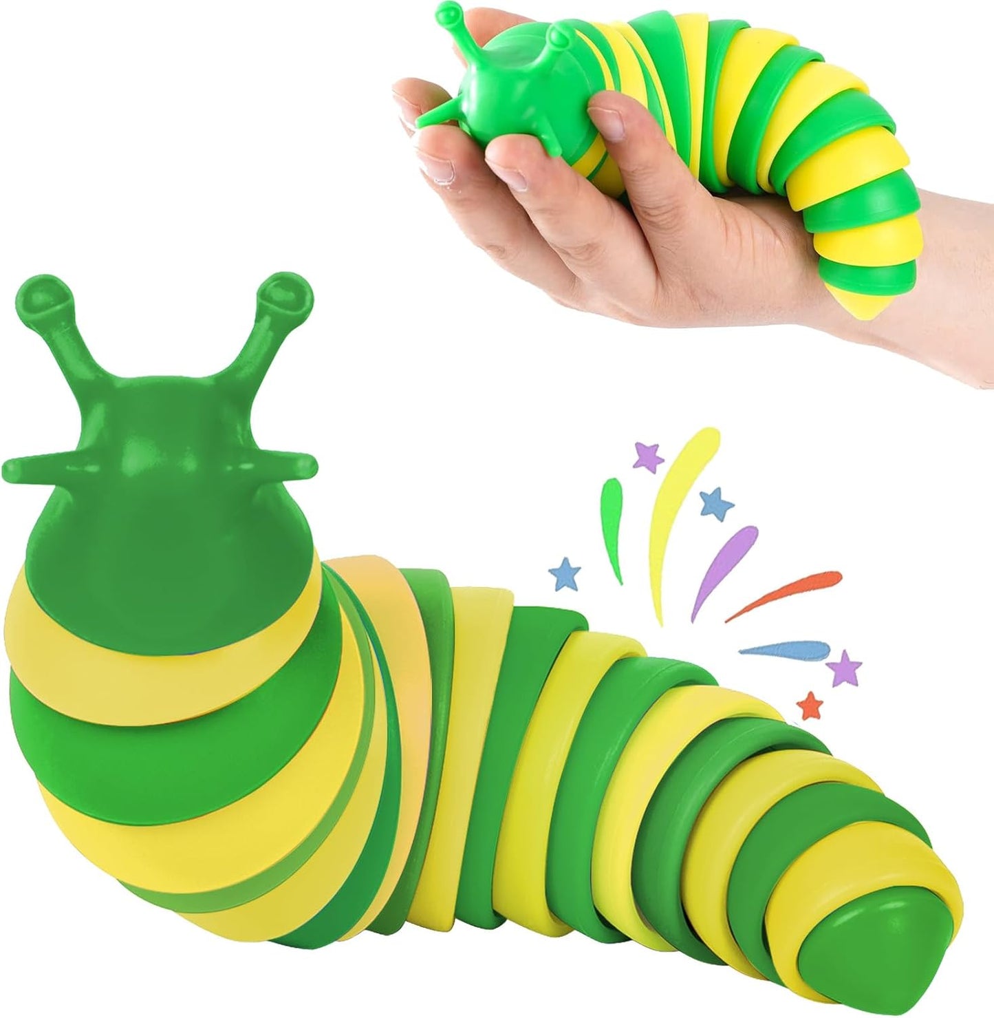 IFiwin Fidget Slug, Sensory Slug Fidget Toys for Autistic Kids & Adults, Autism Sensory Toys, Fidget Stress Toys,Toddler Toys,Christmas Stocking Stuffers, Birthday Gifts Party Favors