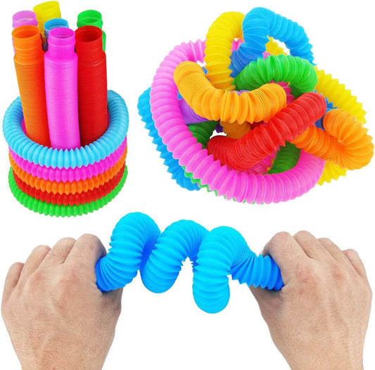 24Packs Pop Fidget Tubes Party Favors for kids 1+ Goodie Bags Pinata Stuffers Toys for 1+ Years Old Boy and Girl Gifts,