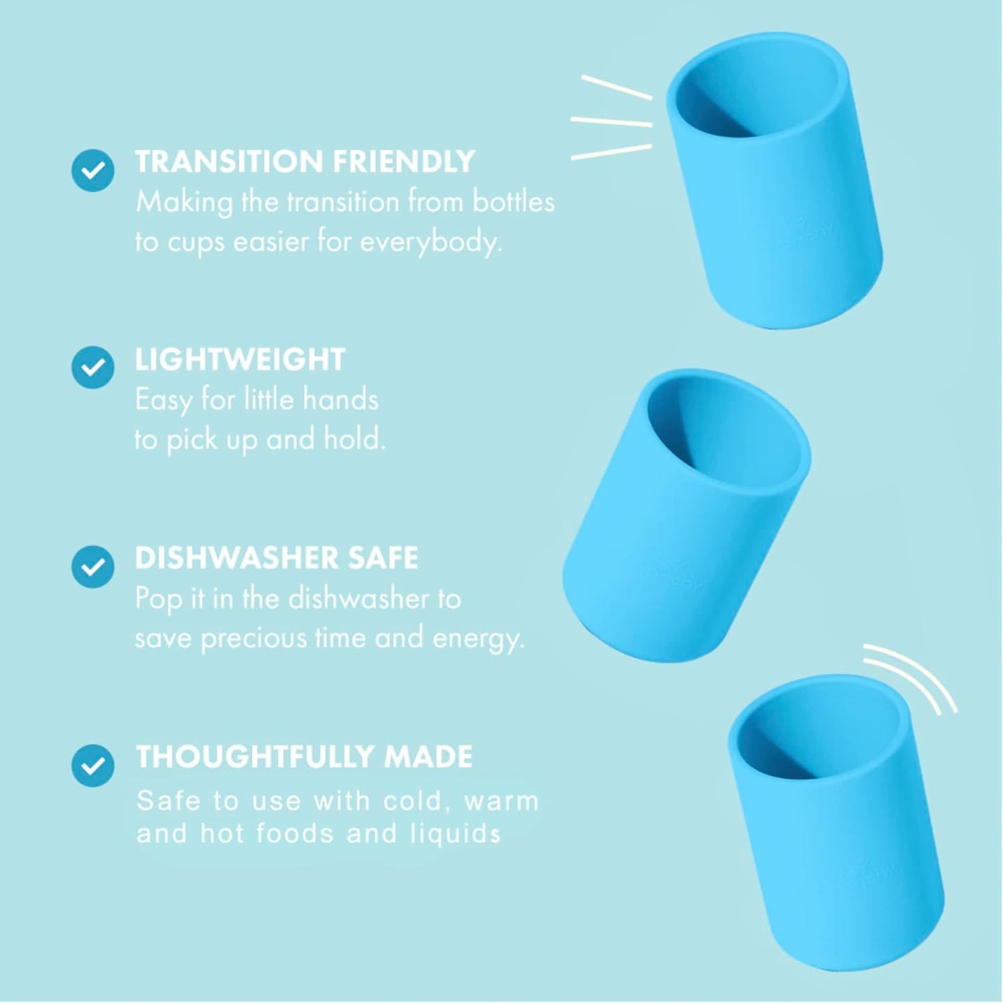 Avanchy Silicone Training Cup – 12 oz Open Cup for Toddlers and Infants – Ideal for Baby Led Weaning and Transitioning from Bottles, Magenta