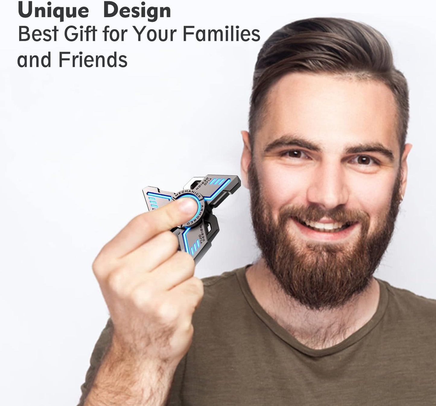 INNÔPLUS Fidget Spinner, Fidget Spinners Cool, Fidget Spinners for Kids, Stress Anxiety ADHD Relief Figets Toy, Fidget Light Up Spinner, Metal Finger Hand Spinner Toy with Luminous Light