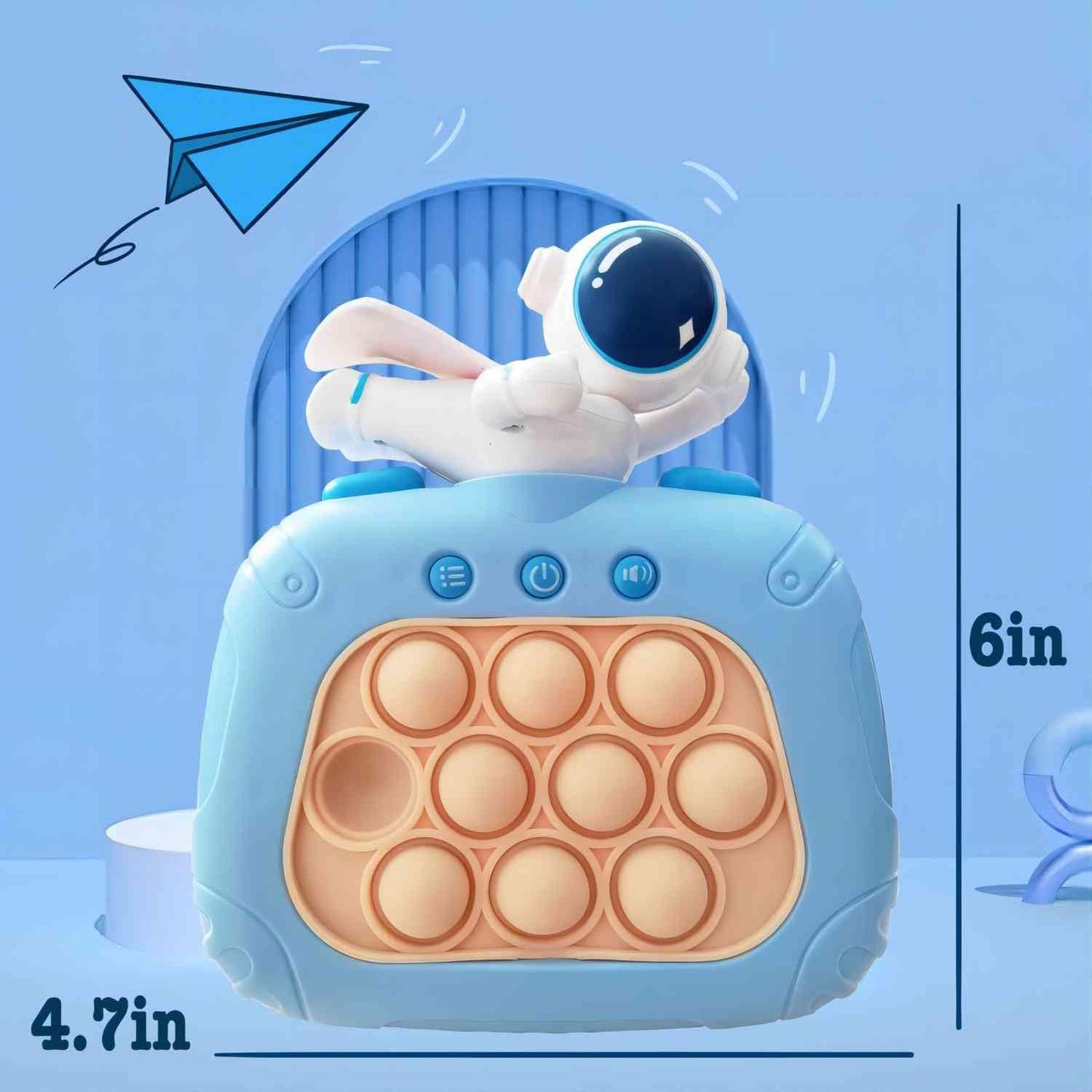 Pop Fidget Toys Handheld Game for Teens, Push Bubble Light up Puzzle Game Machine & Best Gifts for Kids, Quick Push Games Educational Sensory Toys, Stress Relief Party Favors Toy Age 3-12… (Spaceman)