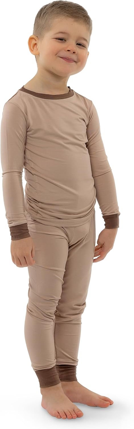 2-Piece Pajama for Kids and Toddlers - Toddler Pajamas - Boys and Girls Pajamas viscose made from Bamboo