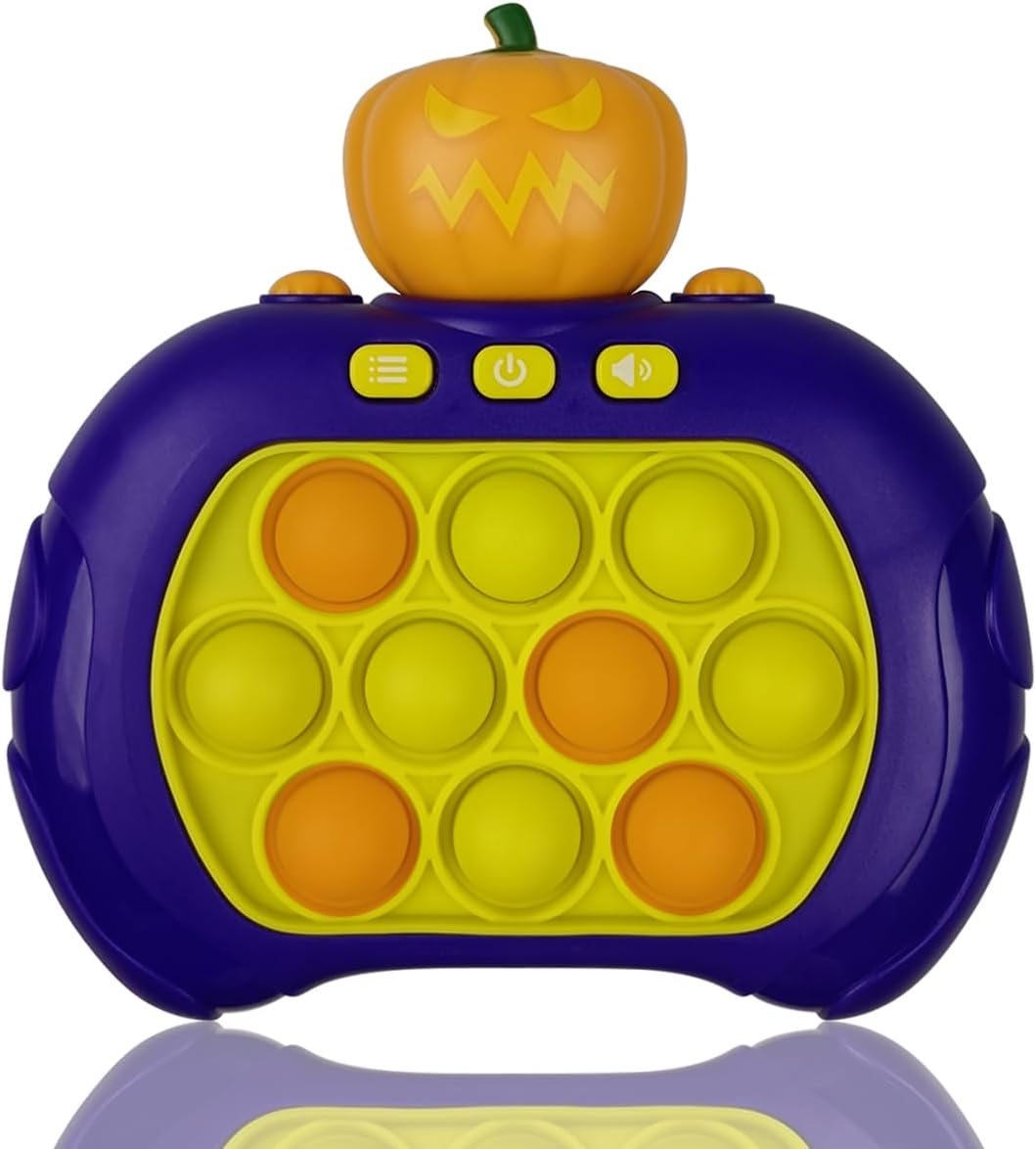 Anditoy Halloween Pop Quick Push Game, Handheld Light up Bubble Fidget Game Toy for Kids Boys Girls Teens Halloween Toys Halloween Treat Bags Gifts