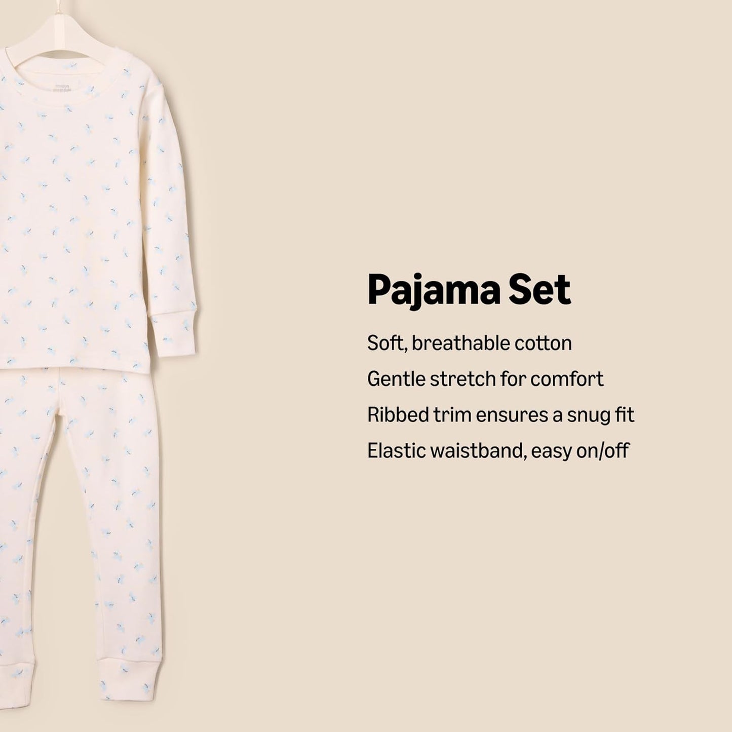 Amazon Essentials x Sofia Grainge Unisex Babies, Toddlers and Kids' Snug-Fit Cotton Pajamas, Pack of 2